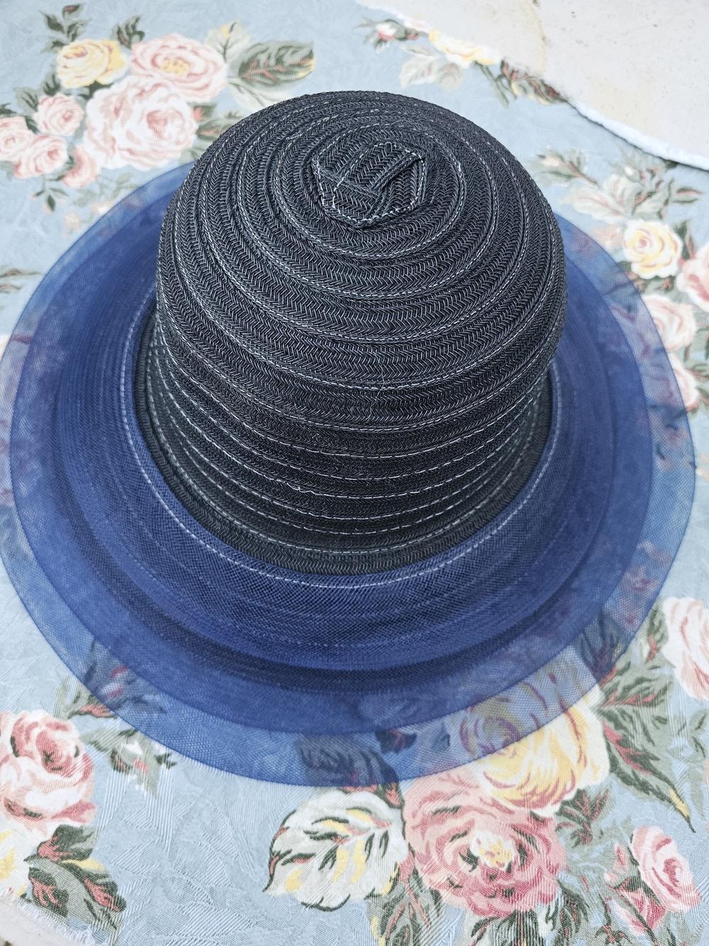 Classic Navy Wide-Brim Women's Sun Hat